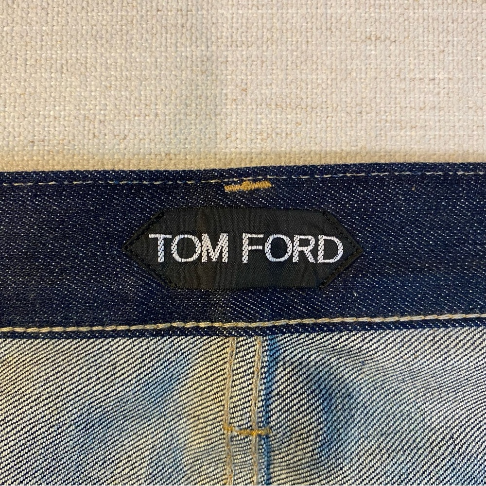 TOM FORD Men's Dark Blue Straight Leg Jeans, Size 38 x 30 - Picture 6 of 8